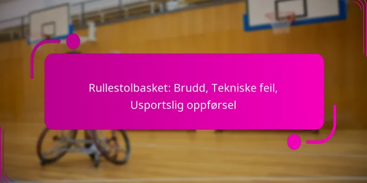 Rullestolbasket: Brudd, Tekniske feil, Usportslig oppførsel