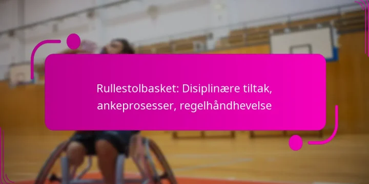 Rullestolbasket: Disiplinære tiltak, ankeprosesser, regelhåndhevelse