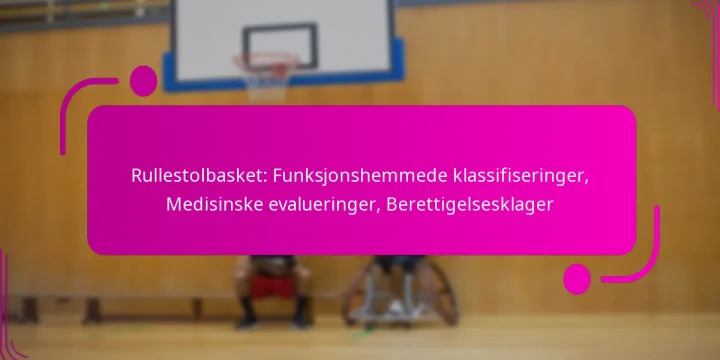 Rullestolbasket: Funksjonshemmede klassifiseringer, Medisinske evalueringer, Berettigelsesklager