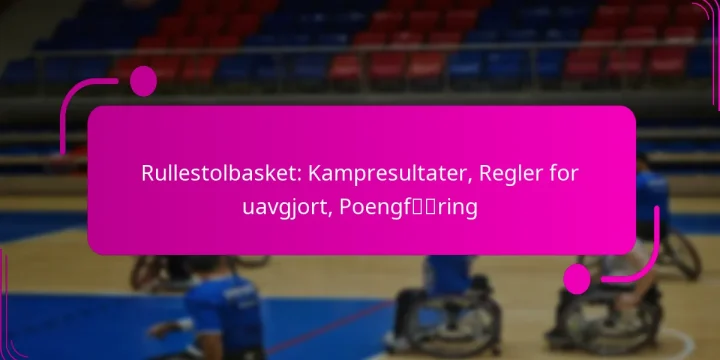 Rullestolbasket: Kampresultater, Regler for uavgjort, Poengføring