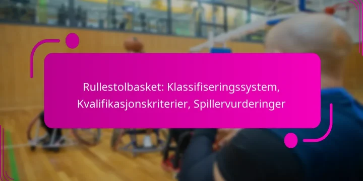 Rullestolbasket: Klassifiseringssystem, Kvalifikasjonskriterier, Spillervurderinger