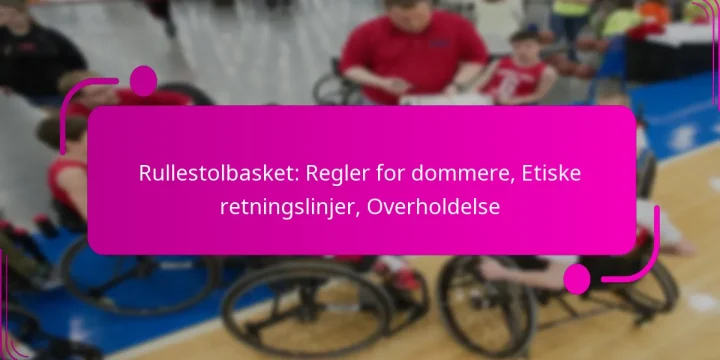 Rullestolbasket: Regler for dommere, Etiske retningslinjer, Overholdelse