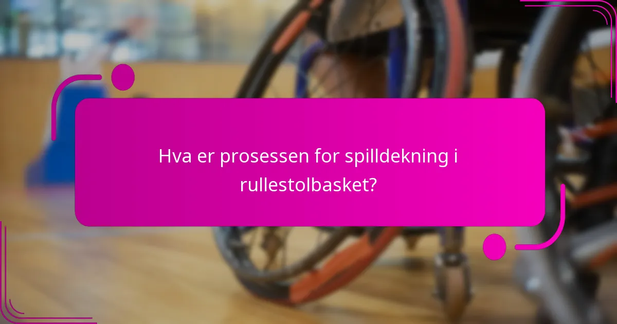 Hva er prosessen for spilldekning i rullestolbasket?