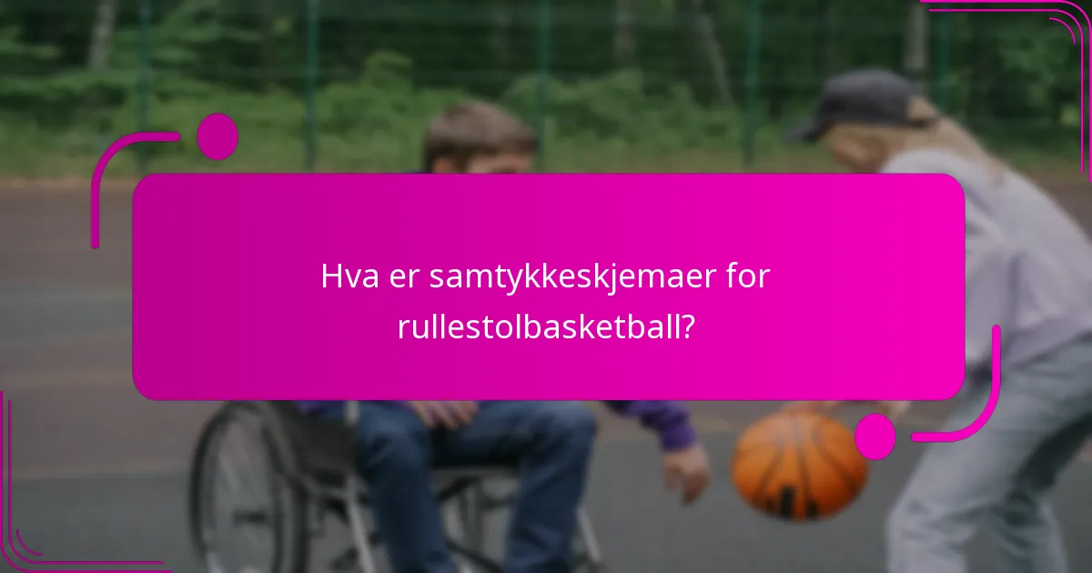 Hva er samtykkeskjemaer for rullestolbasketball?