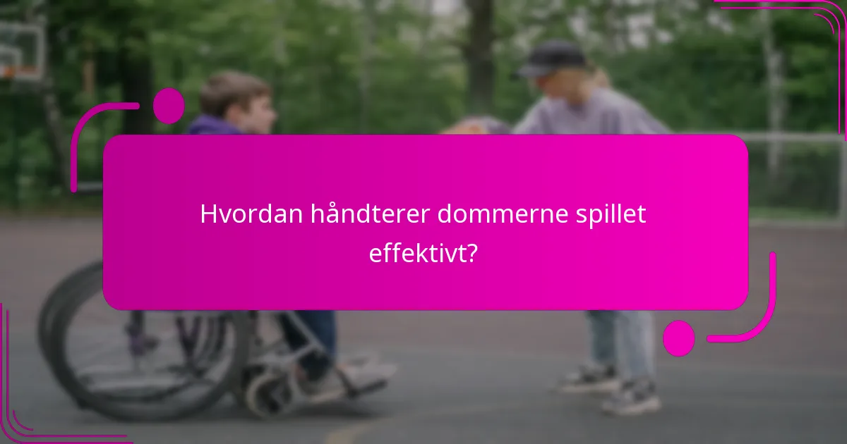 Hvordan håndterer dommerne spillet effektivt?